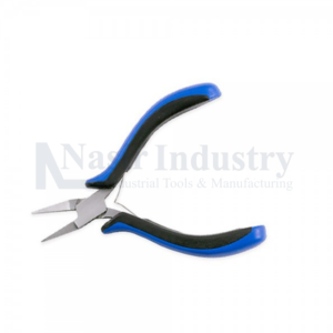 BLACK AND BLUE ERGONOMIC FLAT NOSE PLIERS 115MM NI-914
