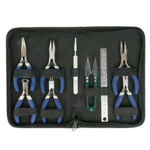 9 PCS JEWELLERY MAKING BEADS MINI PLIERS TOOLS SET WIRE CUTTERS KIT LONG ROUND FLAT NOSE NL-1315