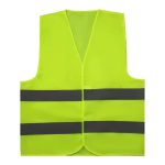 Reflective Safety Vest Green Polyester 60gsm With Double Grey Tape