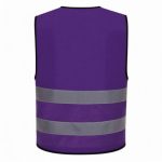 Reflective 120GSM Polyester Purple Safety Vest