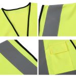 4 Pocket High Visibility Yellow 140 GSM Safety Vest with Reflective Strips  