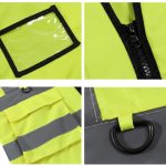 4 Pocket High Visibility Yellow 140 GSM Safety Vest with Reflective Strips  