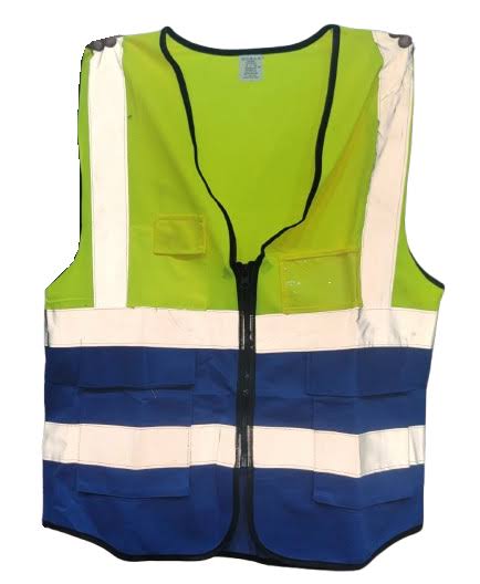 High visibility work safety vest